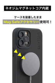 レンズマウント付きレザー調カメラケース iPhone 13 Pro Max / チャコール